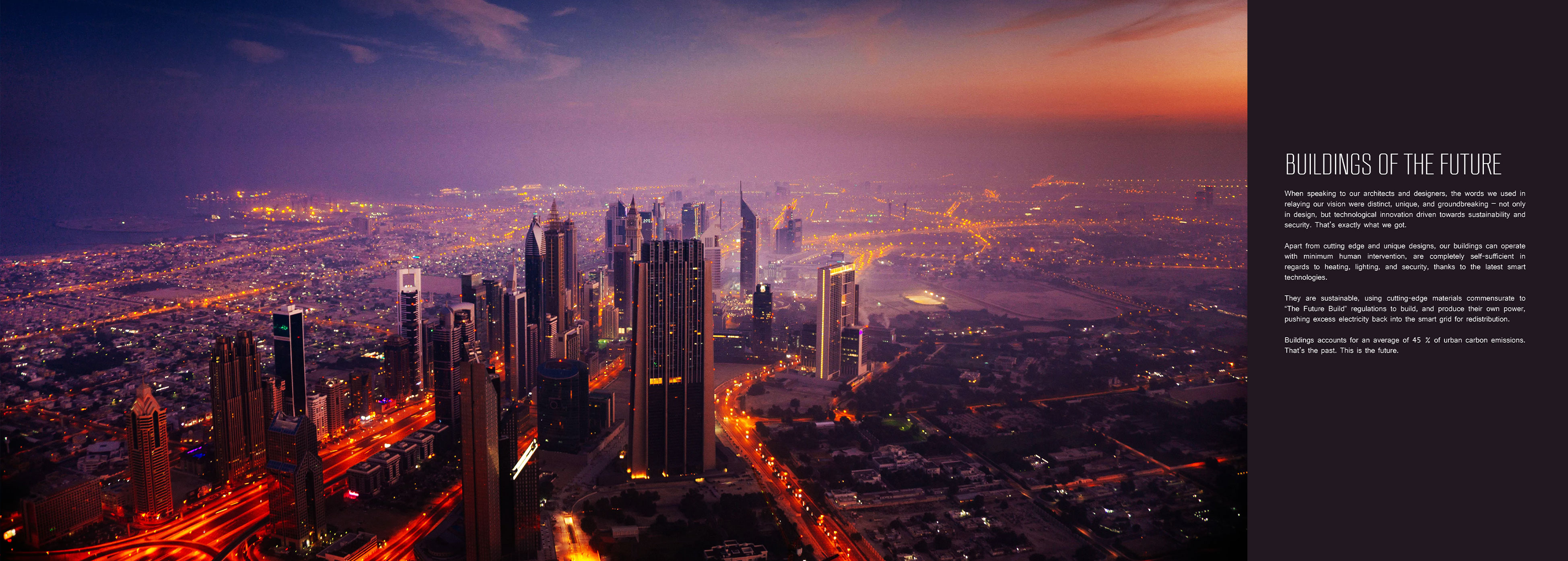 The skyline of Abu Dhabi spread