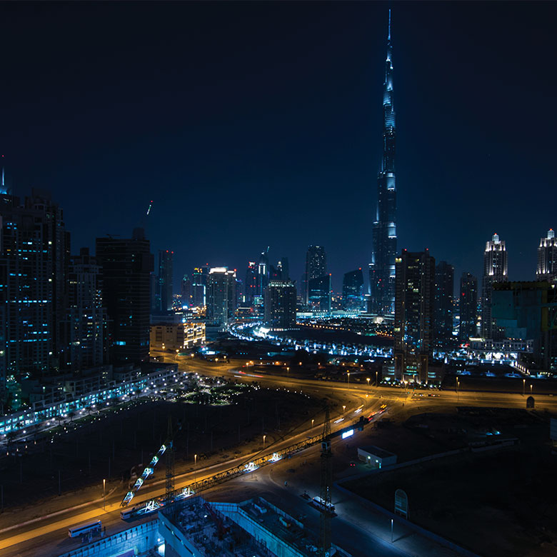 The Dubai skyline