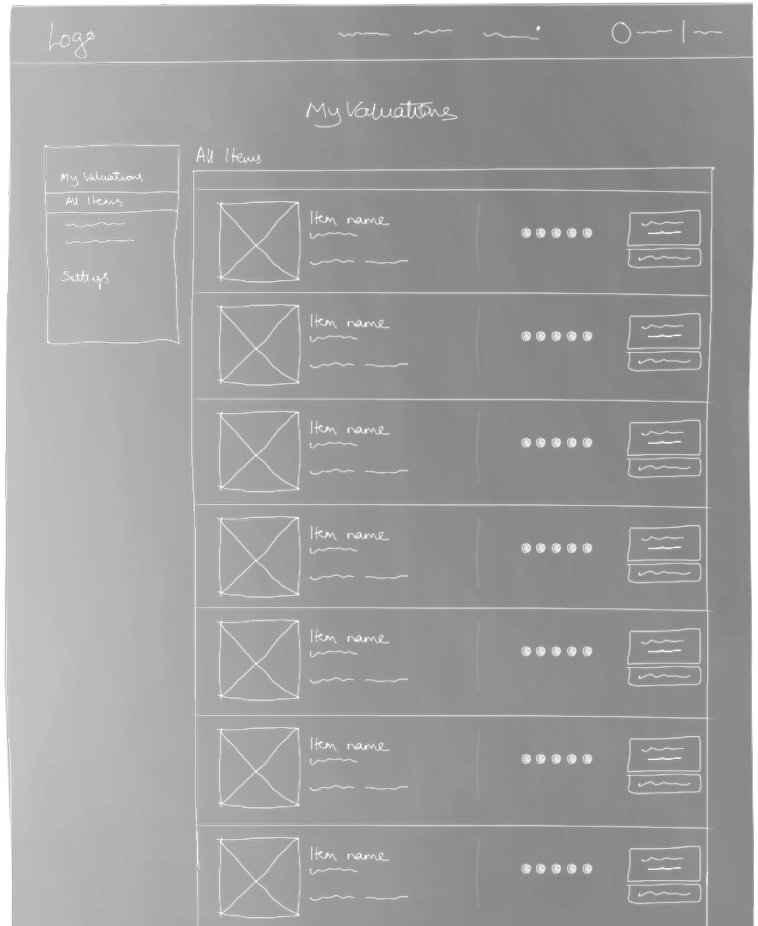 Sketch of user interface